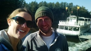 Revisiting the wedding site on the St. Croix River.