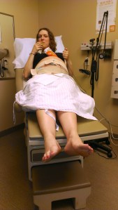 Here I am, living it up with some Goldfish and apple juice.