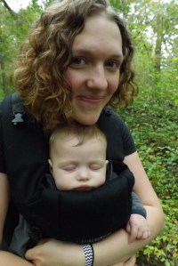 Hiking wears a girl out. Or, rather, riding along on a hike wears a girl out.