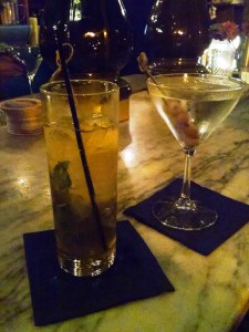 Enjoying some classy beverages at W.A. Frost.