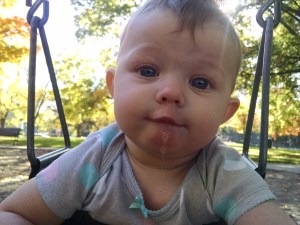 So much fun she couldn't contain the drool!